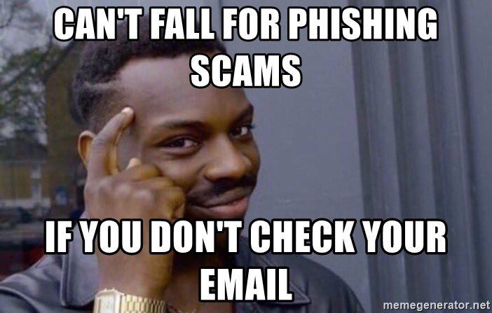 Phishing prevention meme